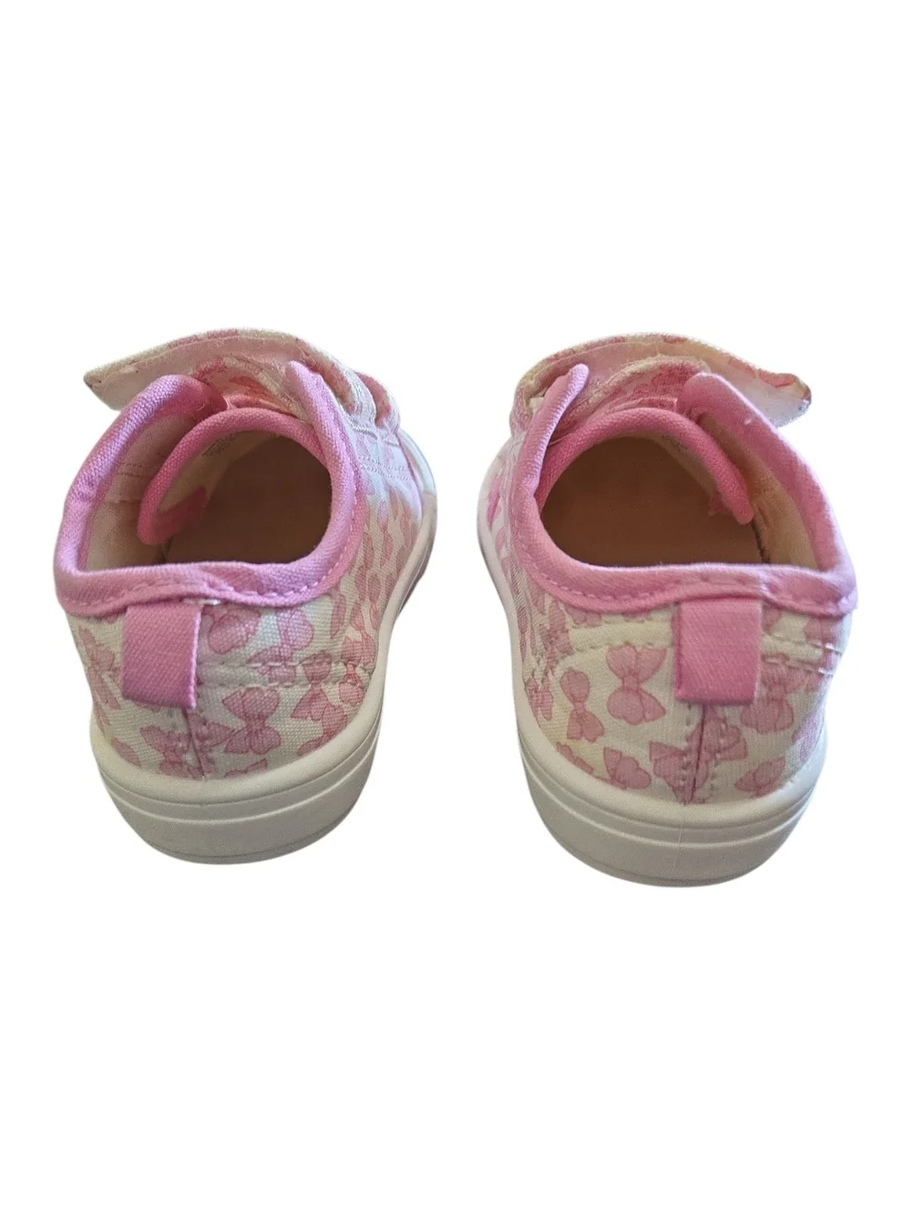 wonder nation Pink Butterfly Canvas Velcro Kids Sneakers SZ 5 - Picture 4 of 6